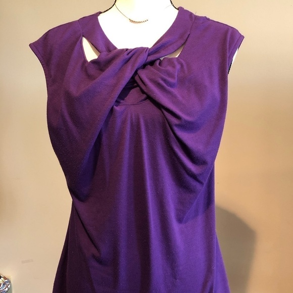 Verve purple knotted camisole dress top - Picture 1 of 2